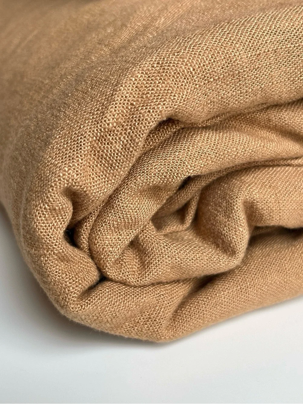 Casaluna Heavyweight Linen Blend Duvet & Sham Set Full/Queen Warm Brown NWOT
